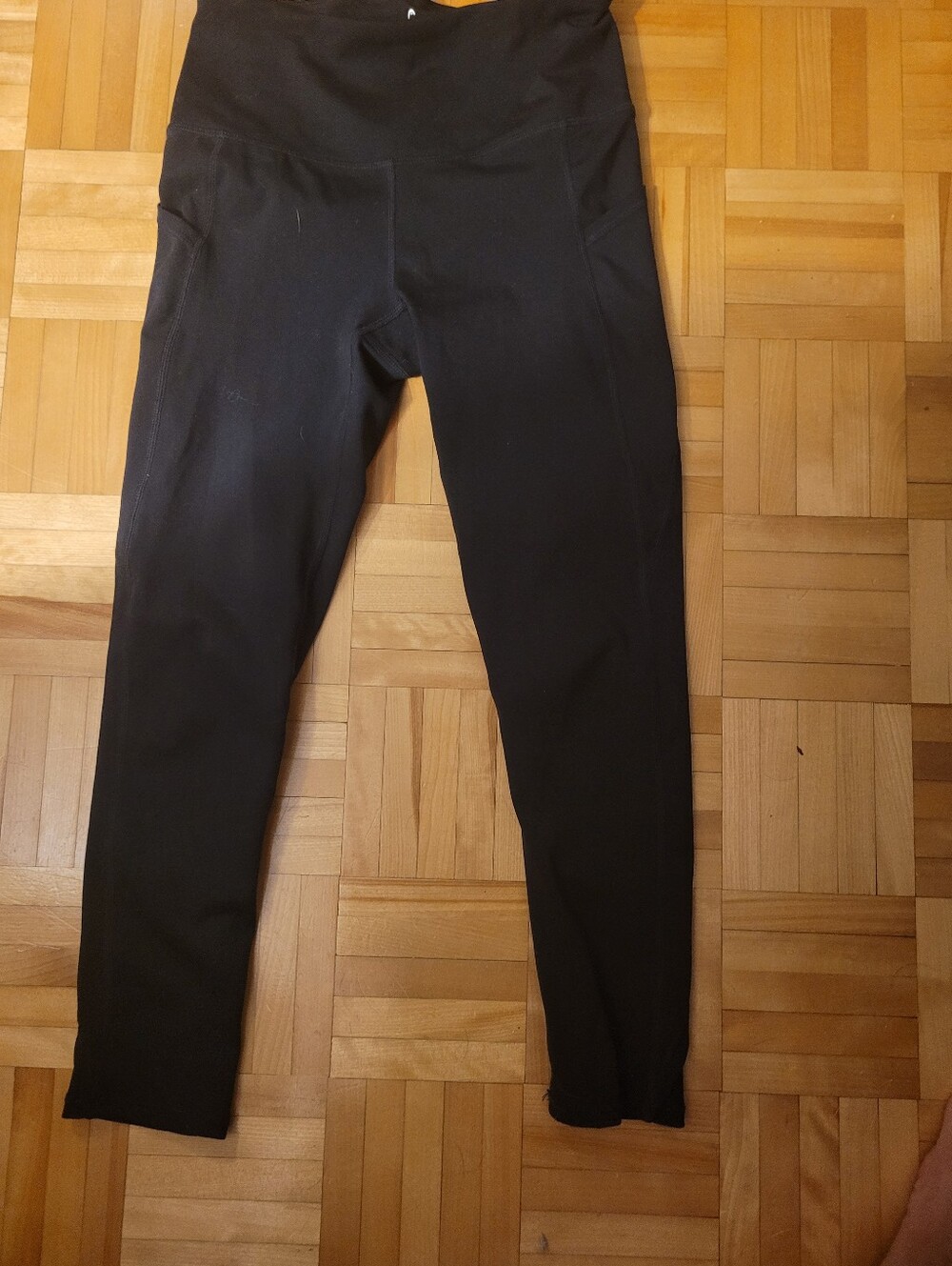 Women Black Athletic Pants - High-Rise Performance Leggings